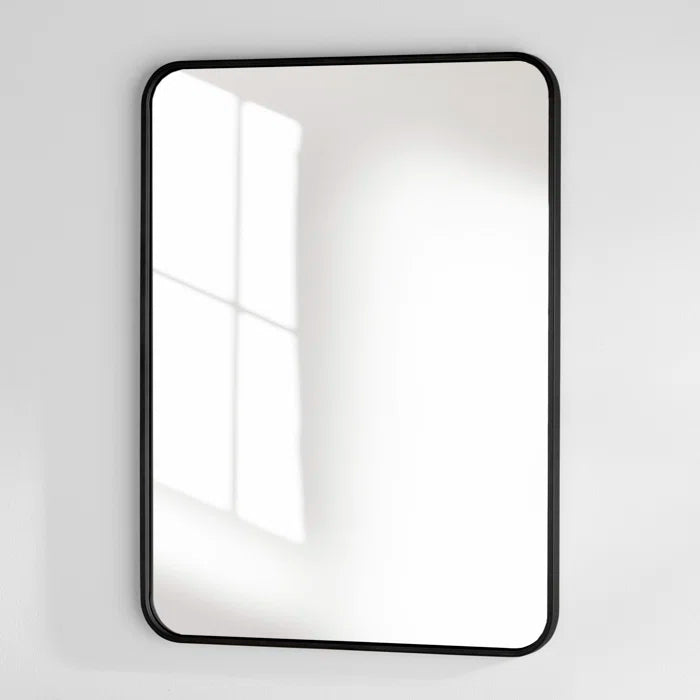 matte black metal mirror frame